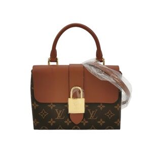 Louis Vuitton Locky BB Brown Monogram Satchel with Tan Flap and Gold Lock
